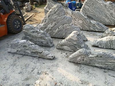 雪浪石切片 枯山水造景石 泰山石切片現(xiàn)場(chǎng) 山形組合景觀石批發(fā)