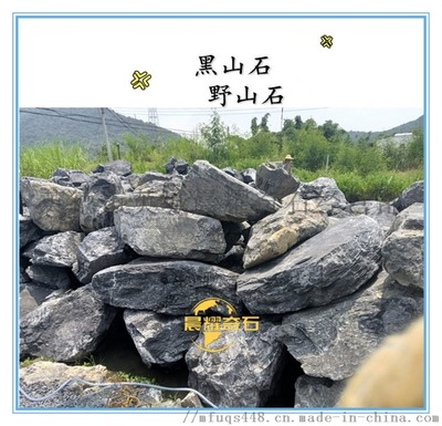 珠海黑山石假山石-枯山水景觀石黑山石-黑山石產地